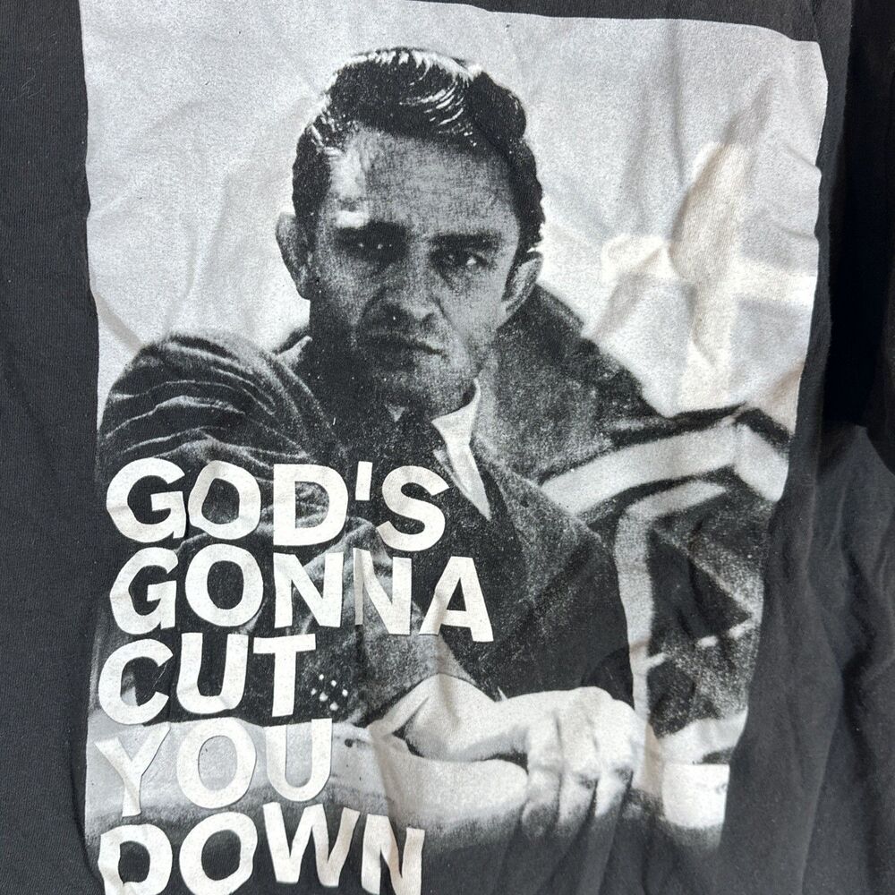 Gods Gonna Cut You Down Black Johnny Cash T Tee Shirt Zion Mens Large L